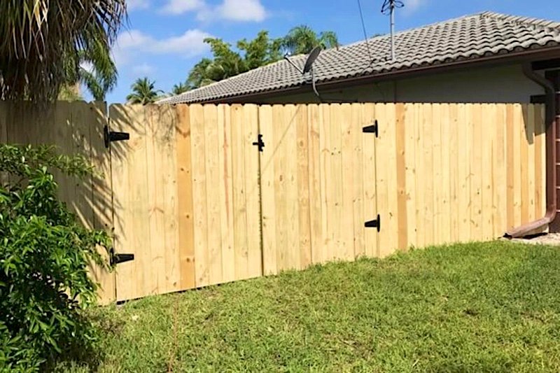 Wood fence